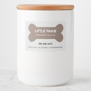 Étiquette Pour Bocaux Nourriture pour chien maison Little Paws