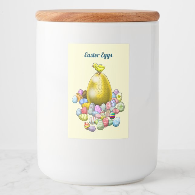 Étiquette Pour Bocaux Oeufs de Pâques (Devant)