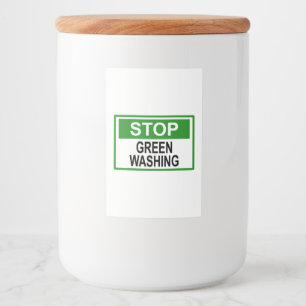 Étiquette Pour Bocaux Panneau Stop au Greenwashing