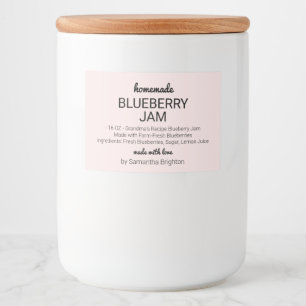 Étiquette Pour Bocaux Panthère de cuisine à confiture de bleuets rose ma