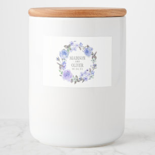 Étiquette Pour Bocaux Pastel Purple Aquarelle Florale MARIAGE
