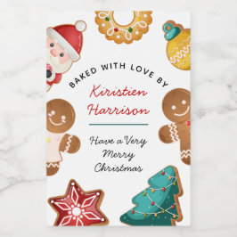 Étiquette Pour Bocaux Personalized Homemade Gingerbread Cookie Theme