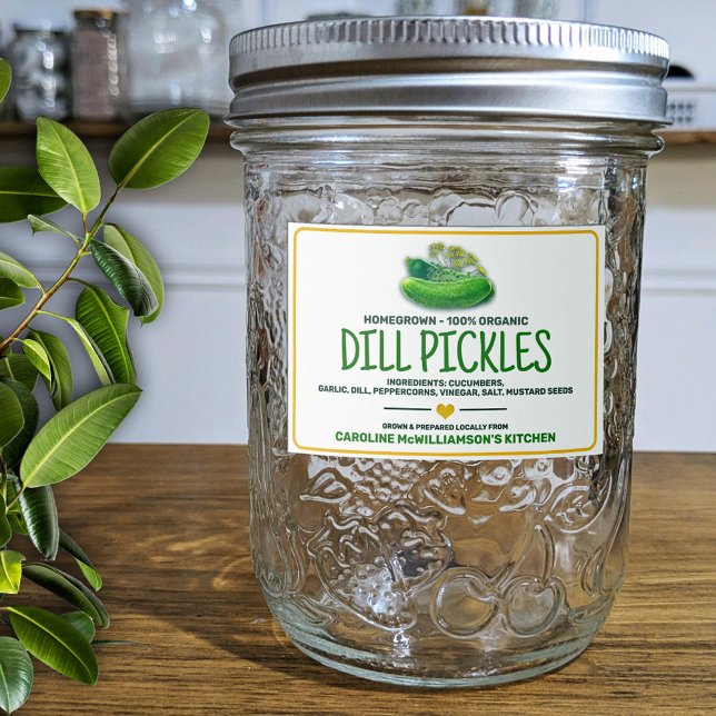 Étiquette Pour Bocaux Pickles Canned Food Label (Créateur téléchargé)