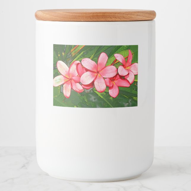 Étiquette Pour Bocaux Plumerias (Devant)