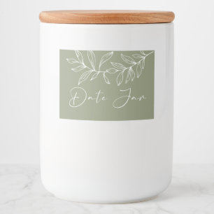 Étiquette Pour Bocaux Sage Green Boho Fleurs Date Night Jar