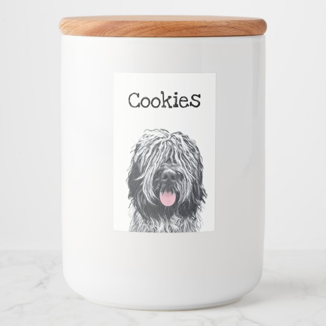 Étiquette Pour Bocaux Schapendoes Dutch sheepdog (Devant)