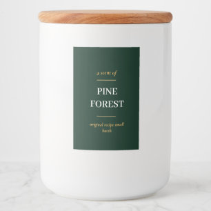 ÉTIQUETTE POUR BOCAUX SIMPLE BOÎTE VERTE SOMBRE MINIMALE MODERNE