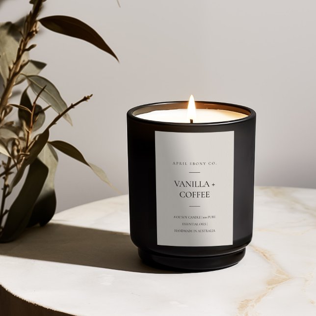 ÉTIQUETTE POUR BOCAUX SIMPLE OEUF DUSKY IVORY BLANC MINIMAL MODERNE BOUG (Créateur téléchargé)