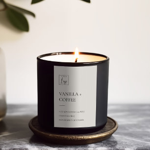 ÉTIQUETTE POUR BOCAUX SIMPLE OEUF DUSKY IVORY BLANC MINIMUM BOUGIE LOGO