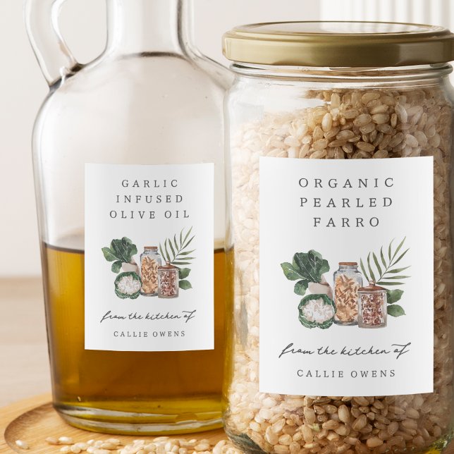 Étiquette Pour Bocaux Style personnalisé de marché fermier rustique (Créateur téléchargé)