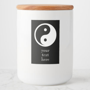 Étiquette Pour Bocaux Symbole Yin Yang - tatouage solide design 2