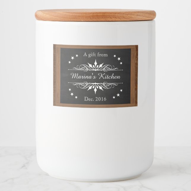 Étiquette Pour Bocaux Tableau de bord décoratif (personnalisable) (Devant)