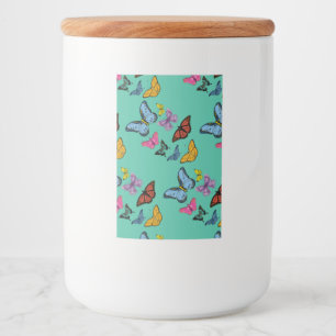 Étiquette Pour Bocaux Texture motif papillon