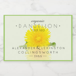 Étiquette Pour Bocaux Thé Racine Dandelion fait maison