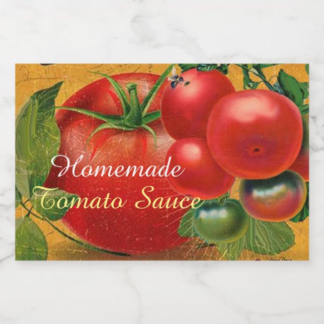 ÉTIQUETTE POUR BOCAUX TOMATOES CHATOUILLERS CANNINGS SAUCE TOMATO (Étiquettes simples)