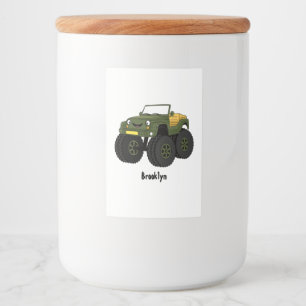 Étiquette Pour Bocaux Un Green Monster truck