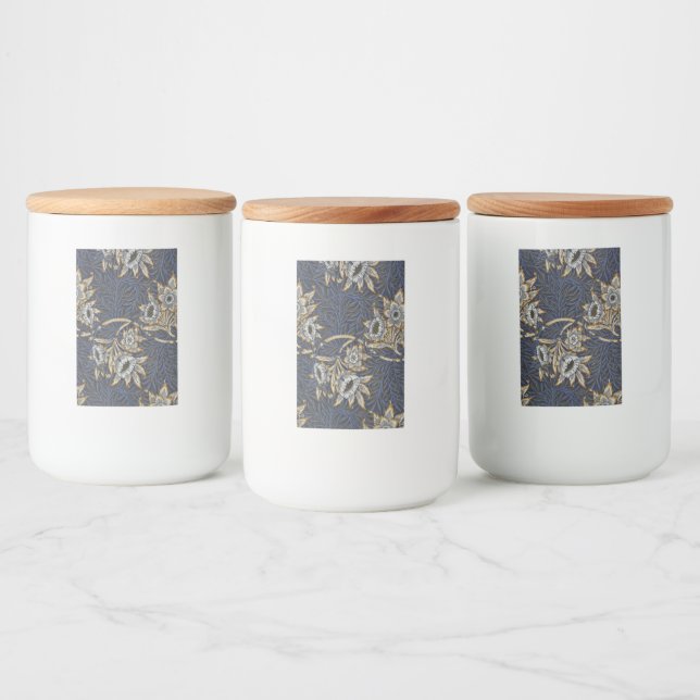 Étiquette Pour Bocaux William Morris Tulip Willow Blue Motif (Bouteilles)