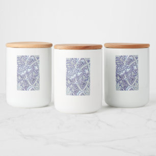 Étiquette Pour Bocaux William Morris Windrush fleurs bleues