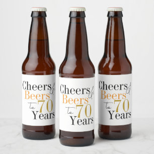 Étiquette Pour Bouteilles De Bière 70e anniversaire Soeurs et bières Mini fête
