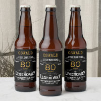 80e anniversaire Black Gold Legendary Funny