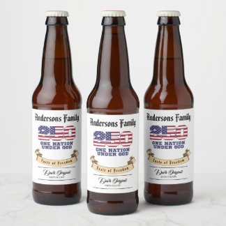 Étiquette Pour Bouteilles De Bière Amérique 250 ans 250e anniversaire Indépendance