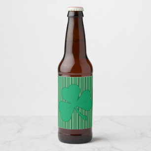 Étiquette Pour Bouteilles De Bière Amusants et Shamrocks fantaisistes