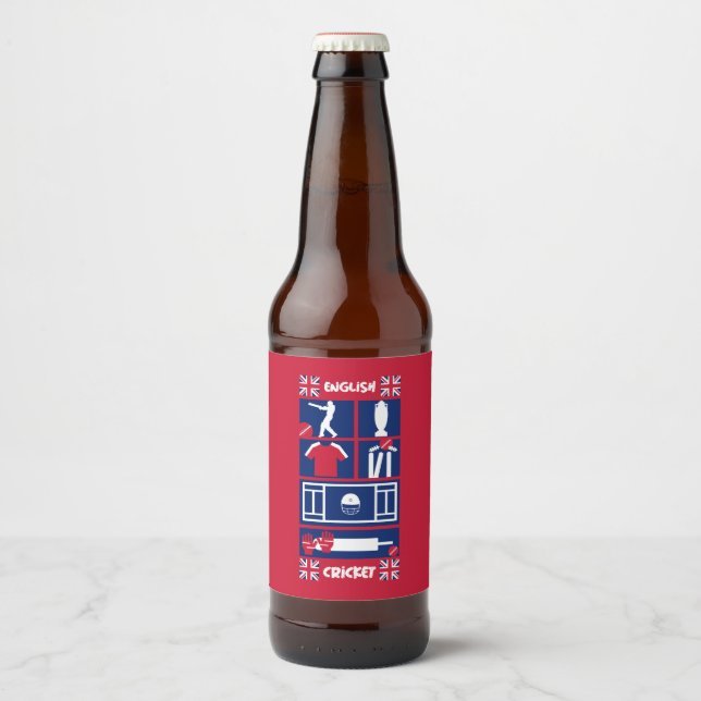 Étiquette Pour Bouteilles De Bière Anglais Test Cricket Les Cendres (Devant)