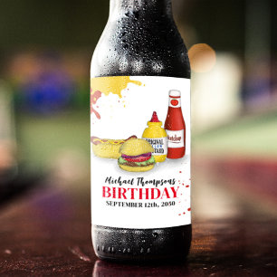Étiquette Pour Bouteilles De Bière Anniversaire Barbeque Été Plaisir Pique-nique