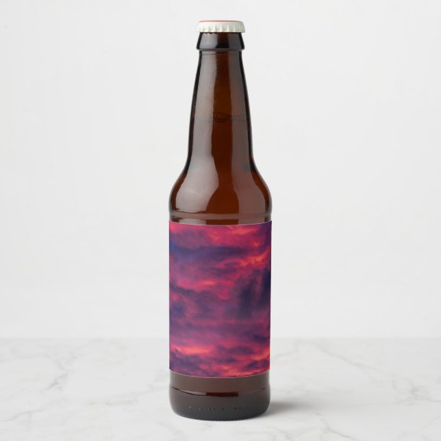 Étiquette Pour Bouteilles De Bière août rouge (Devant)