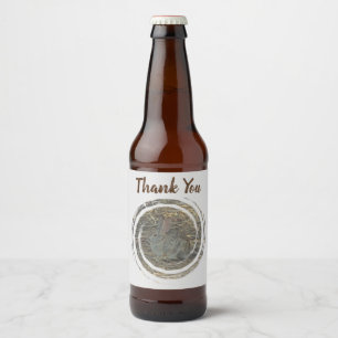Étiquette Pour Bouteilles De Bière Appréciation Brown lapin mignon Merci lapin