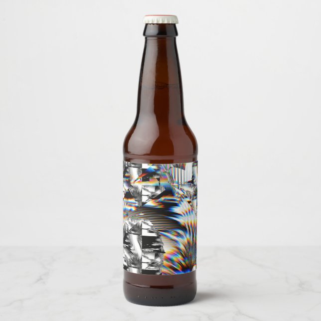 Étiquette Pour Bouteilles De Bière Attaque arc-en-ciel (Devant)