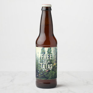 Étiquette Pour Bouteilles De Bière Aucuns soutiens-gorge permis dans la forêt