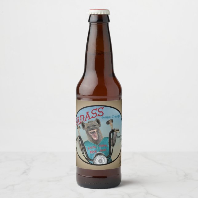 Étiquette Pour Bouteilles De Bière Badass Game Changer (nom et style) (Devant)