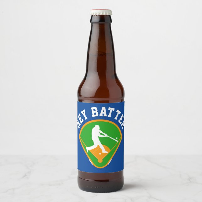 Étiquette Pour Bouteilles De Bière Baseball Votre texte (Devant)