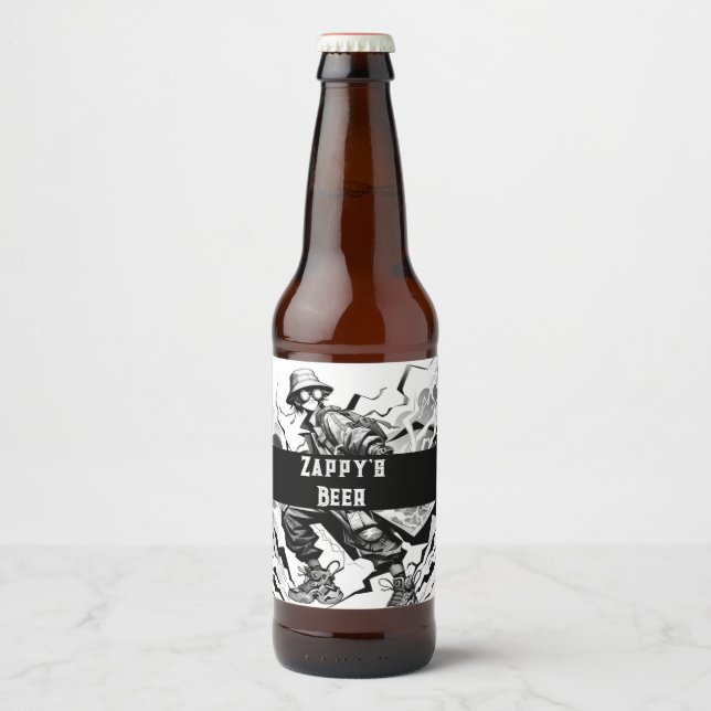 Étiquette Pour Bouteilles De Bière Bière de Zappy (Devant)