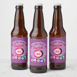 Étiquette Pour Bouteilles De Bière Bingo Thème Anniversaire Fête Personnalisée