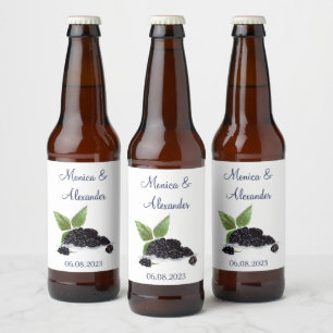 Étiquette Pour Bouteilles De Bière Blackberry Blackberry Mariage d'été
