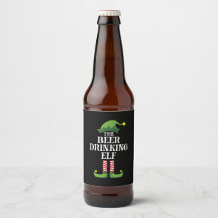 Étiquette Pour Bouteilles De Bière Boire de la bière Noël Anniversaire