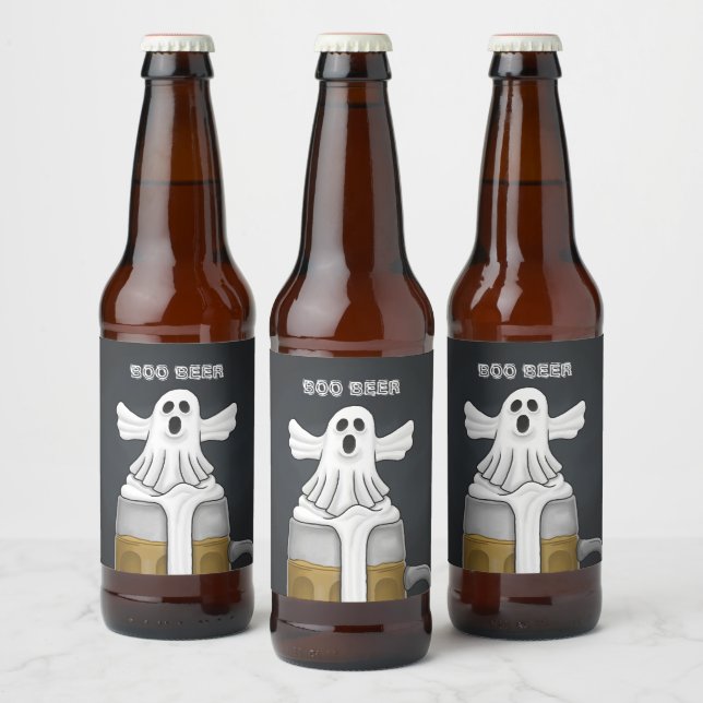 Étiquette Pour Bouteilles De Bière Boo Ghost (Bouteilles)