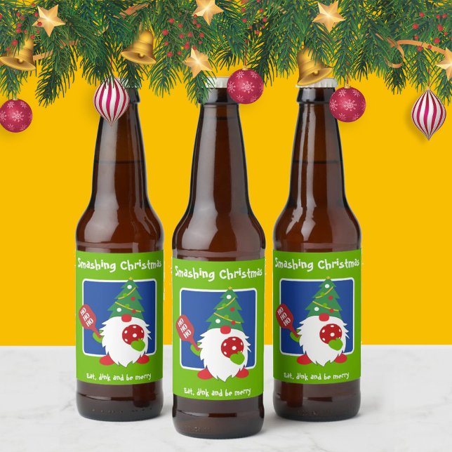 Étiquette Pour Bouteilles De Bière Boule de Noël 🎅 personnalisable (Créateur téléchargé)