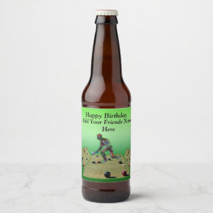Étiquette Pour Bouteilles De Bière Bowls Bowler Ajouter Nom d'ami Modèle,