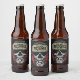 Étiquette Pour Bouteilles De Bière Boxer Fight Club Skeleton Boxer Gym