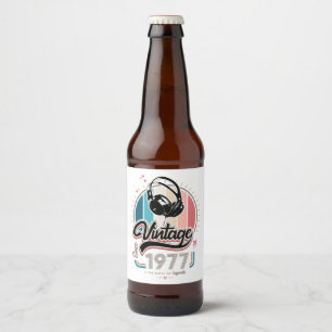 Étiquette Pour Bouteilles De Bière Casques vintages depuis 1977