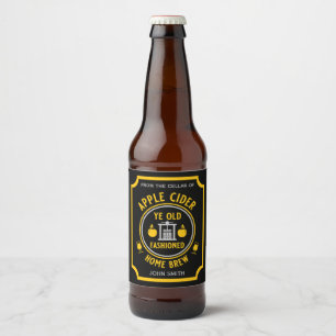 Étiquette Pour Bouteilles De Bière Cidre Apple rustique personnalisé