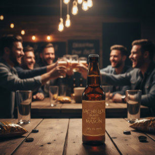 Étiquette Pour Bouteilles De Bière Cigar Bar Thème Bachelor Party