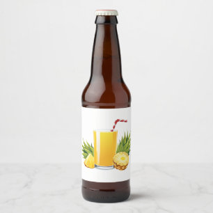 Étiquette Pour Bouteilles De Bière cocktail Piña Colada