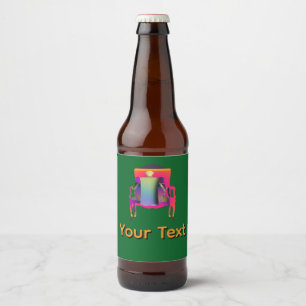 Étiquette Pour Bouteilles De Bière Conception de chaise abstraite personnalisée Boute
