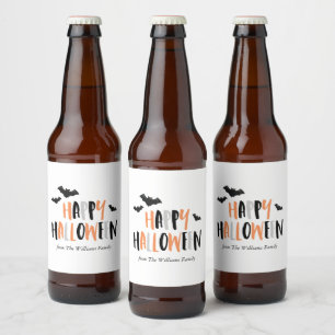 Étiquette Pour Bouteilles De Bière Cool Bats Halloween