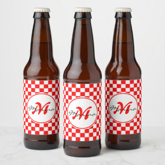 Étiquette Pour Bouteilles De Bière Croatie | Hrvatska | Nom Monogramme