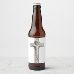 Étiquette Pour Bouteilles De Bière Croix classique chrétienne